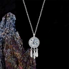 Dreamcatcher element necklace for women, Exquisite 2025, a niche light luxury pure silver pendant with a simple and cold style Specification image